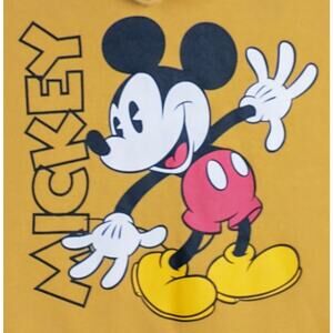 Disney Mickey Mouse Long Sleeve Hoody Sweatshirt. Adult Medium. Yellow